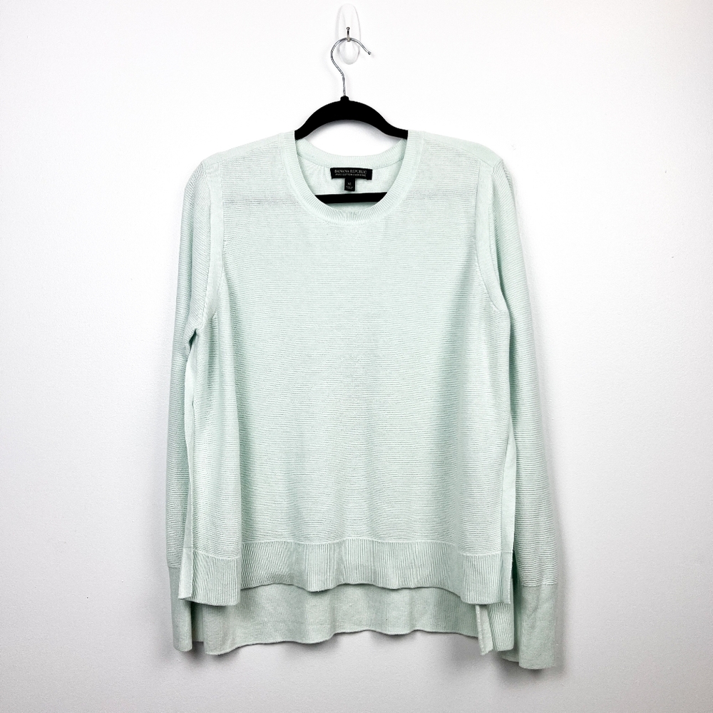 Banana Republic Light Mint Crew Neck Sweater